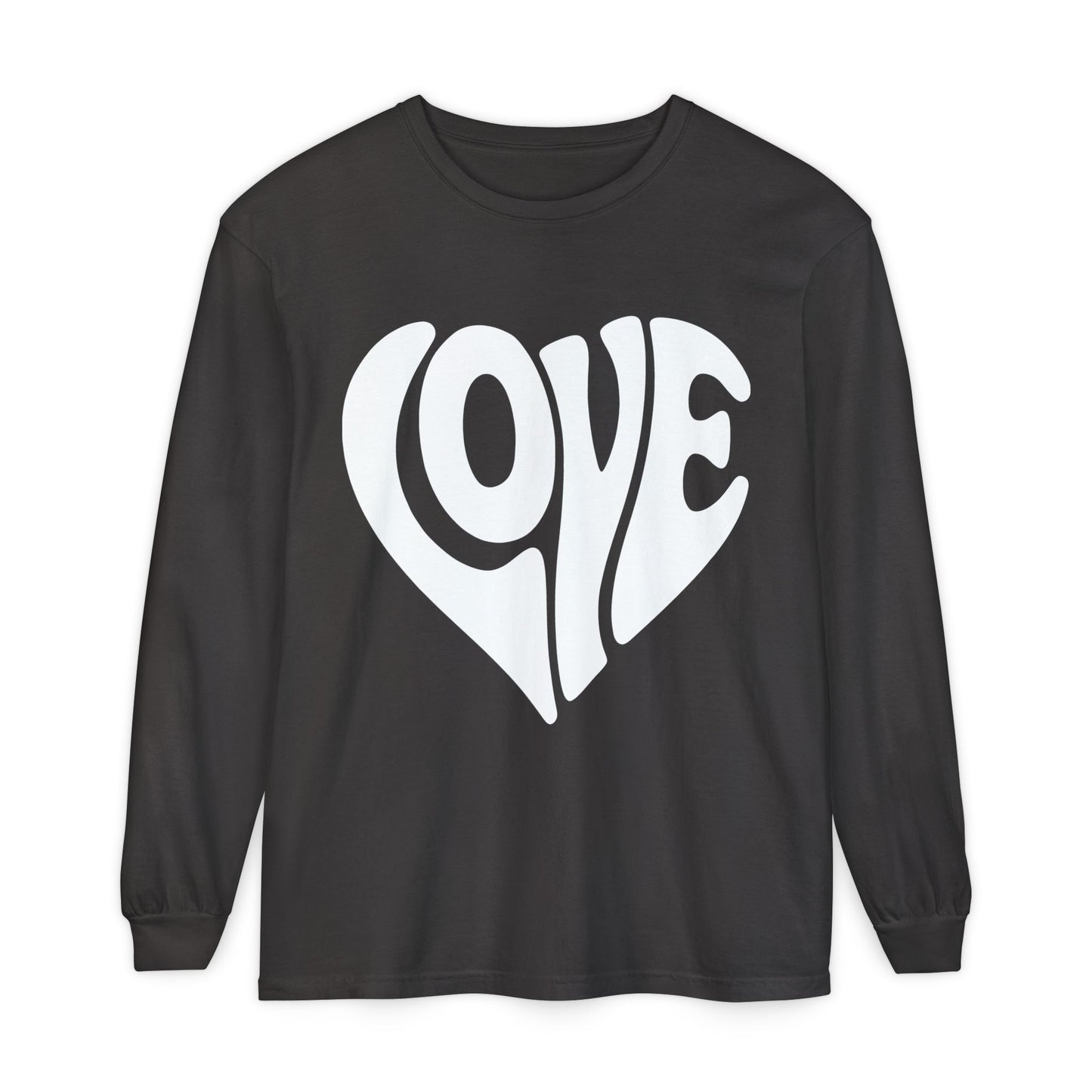Love Heart Long Sleeve T-Shirt - Unisex Cozy Valentine's Day Gift