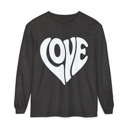 Love Heart Long Sleeve T-Shirt - Unisex Cozy Valentine's Day Gift