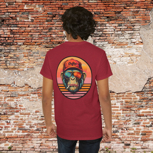 Retro Monkey Graphic T-Shirt - Unisex Heavy Cotton Tee
