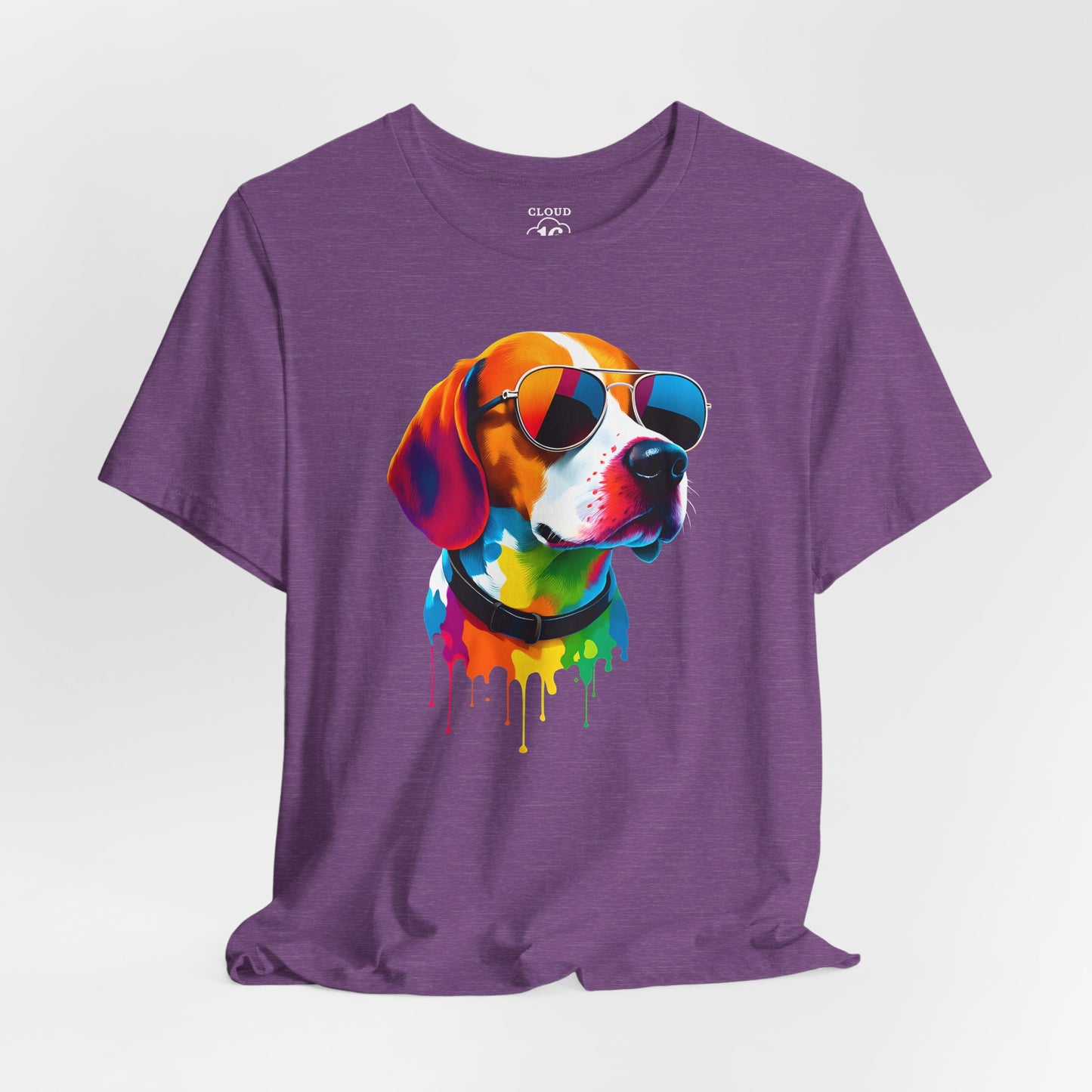Vibrant Dog Portrait T-Shirt - Unisex Pet Lover Gift | Cool Summer Graphic Tee