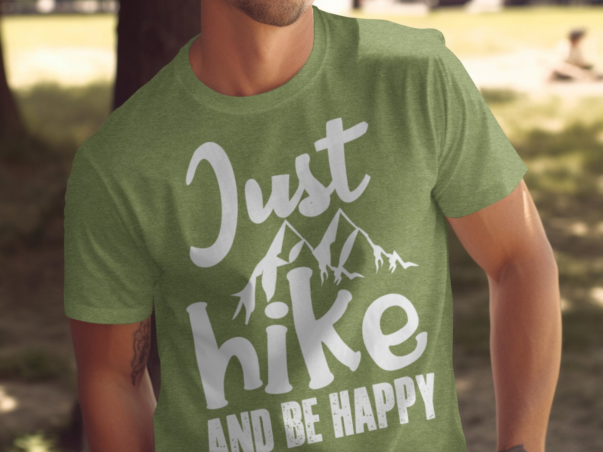 Just Hike Mountains And Be Happy Mountain Lover T-Shirt T-Shirt - Outdoor & Adventure Collection - Mile Marker 16 Gear by Cloud 16 Clothing Co.
