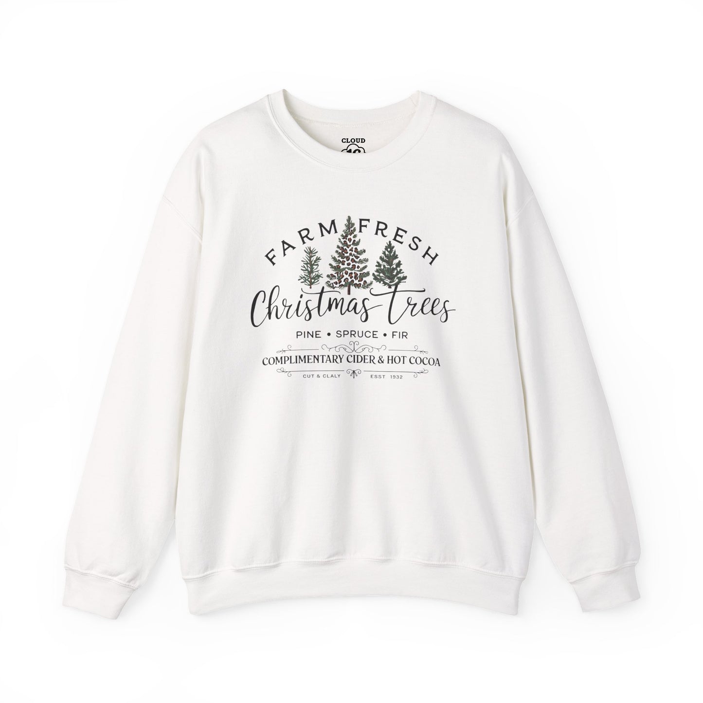 Farm Fresh Christmas Trees Crewneck Sweatshirt