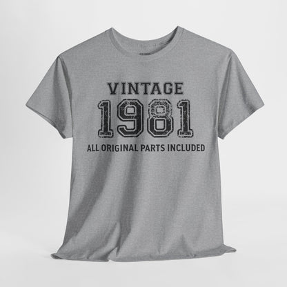Vintage 1981 Retro T-Shirt - Premium Unisex Cotton Tee