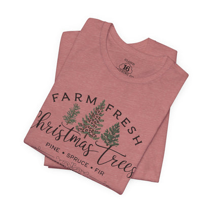 Farm Fresh Christmas Trees Unisex T-Shirt | Festive Holiday Tee