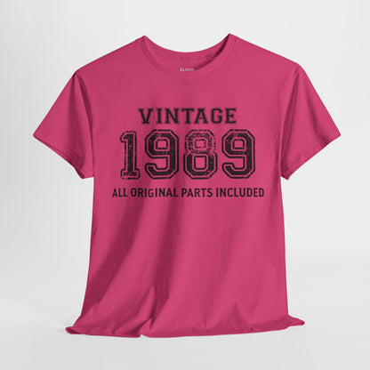 Vintage 1989 Retro T-Shirt - Premium Unisex Cotton Tee