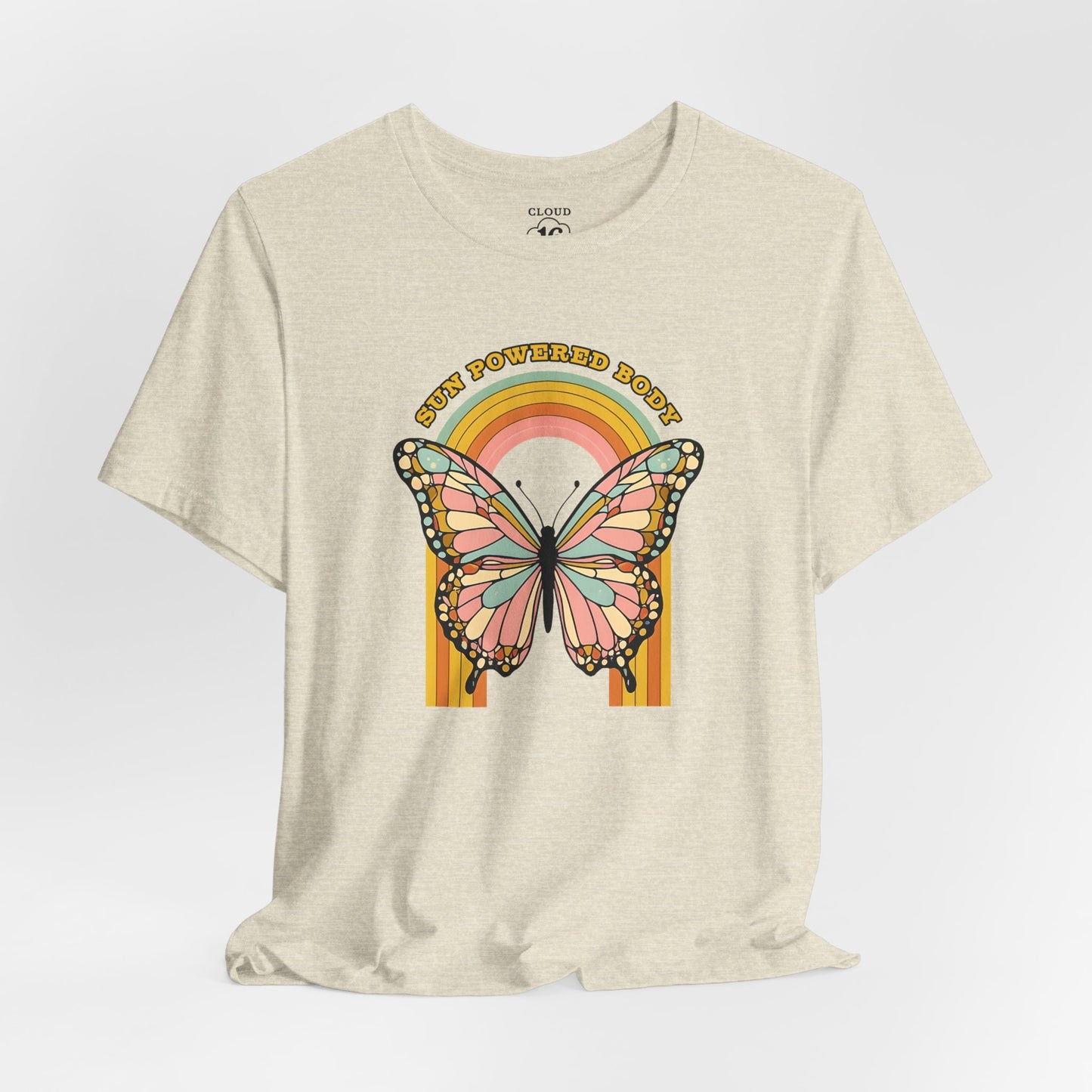 Butterfly Rainbow Women's T-Shirt - Vintage Graphic Tee for Nature Lovers