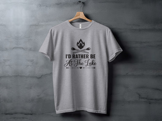 I'd Rather Be At The Lake With Matchsticks Design T-Shirt T-Shirt - Outdoor & Adventure Collection - Mile Marker 16 Gear by Cloud 16 Clothing Co.