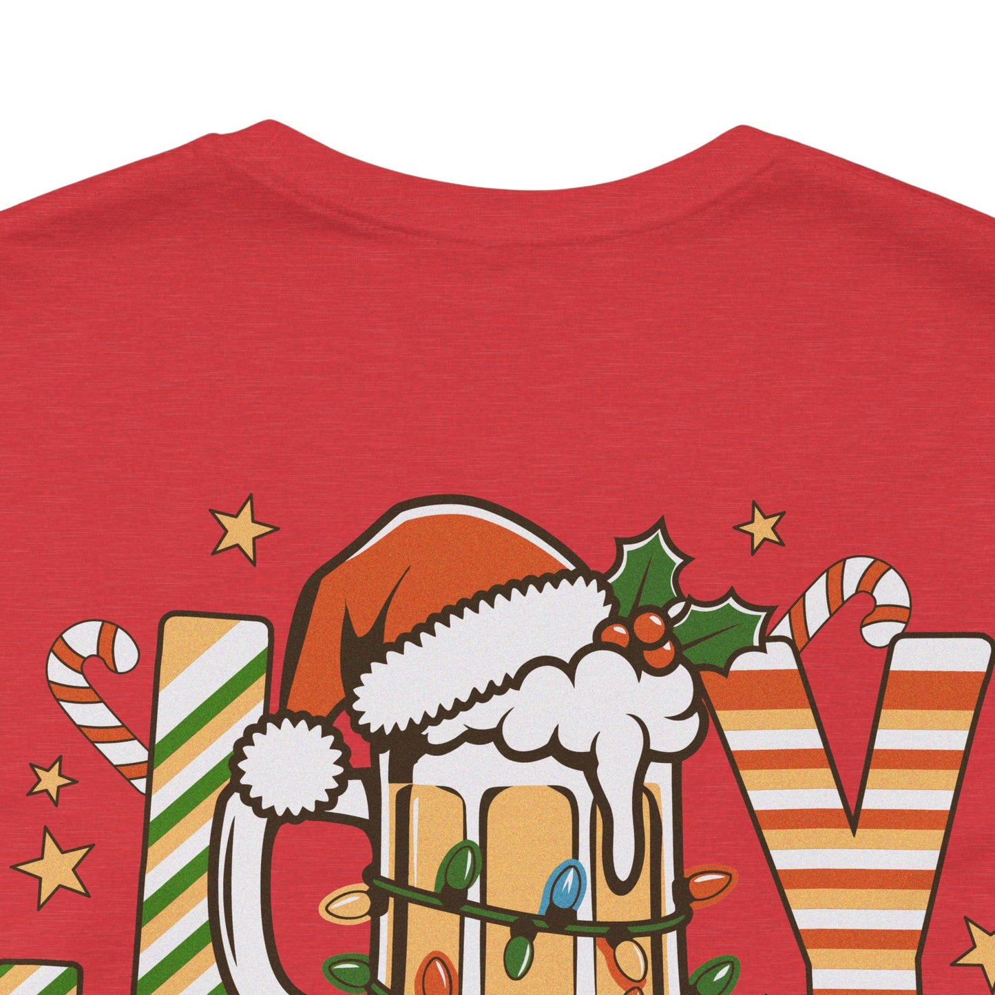 Scrappy Malone's Bar Christmas Tee — "Joy" Beer Mug Holiday Shirt