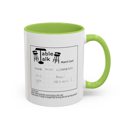 Table Talk Mug — Coffee Cup with Logo &  Match Card