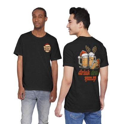 Scrappy Malone's Bar Christmas Tee — "Drink, Drank, Drunk" Holiday Shirt