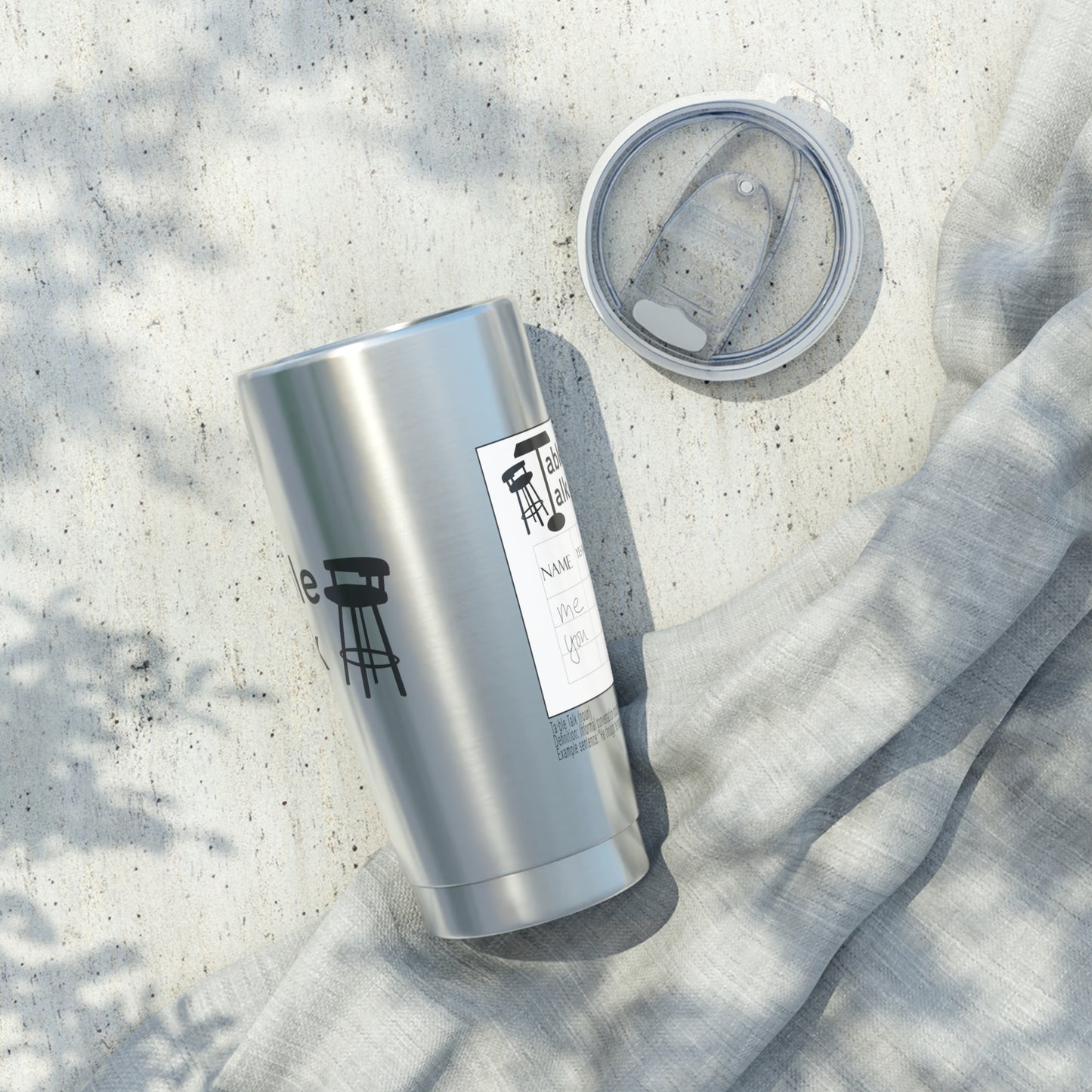 Table Talk 20oz Tumbler with Logo & Match Card