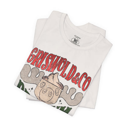 Griswold & Co. Premium Eggnog Christmas T-Shirt - Vintage Holiday Graphic Tee
