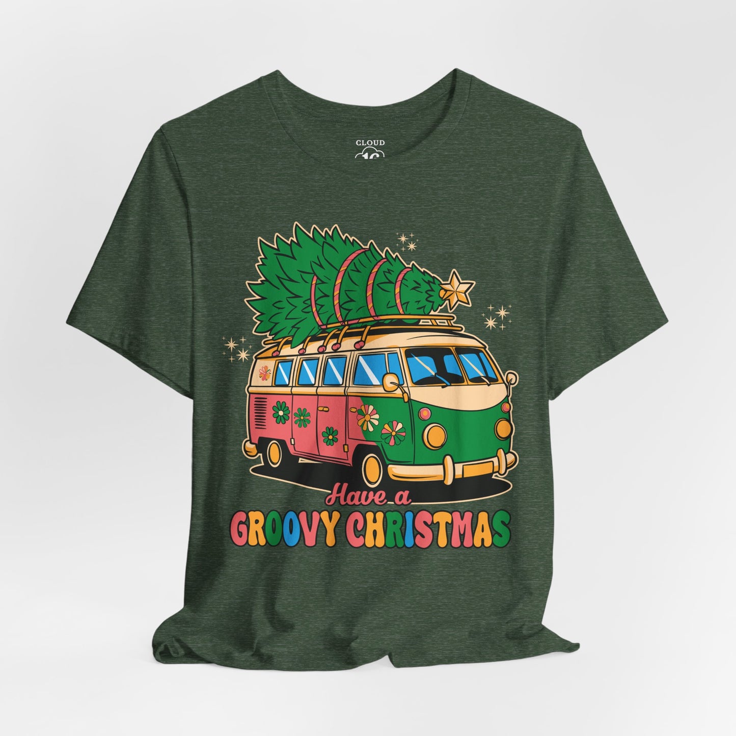 Have a Groovy Christmas - Vintage Van with Tree Shirt