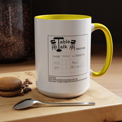 Table Talk Mug — Coffee Cup with Logo &  Match Card