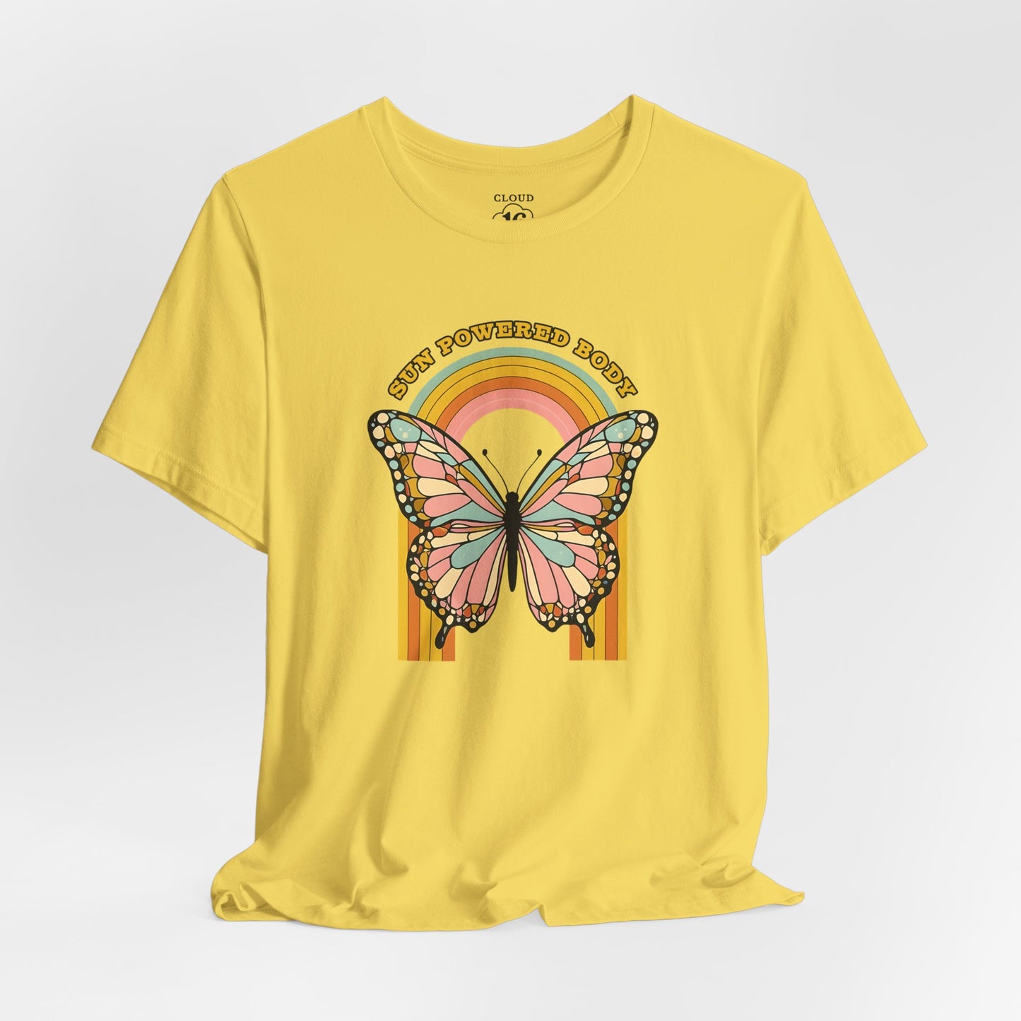Butterfly Rainbow Women's T-Shirt - Vintage Graphic Tee for Nature Lovers