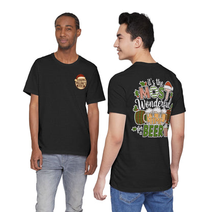 Scrappy Malone's Bar Christmas Tee — "It's the Most Wonderful Time for a Beer"