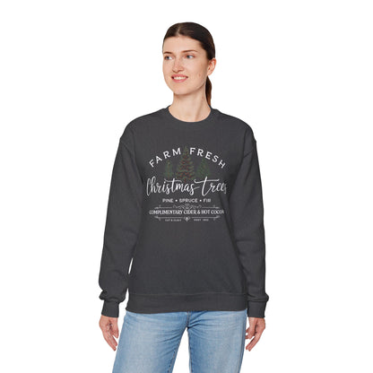 Farm Fresh Christmas Trees Crewneck Sweatshirt