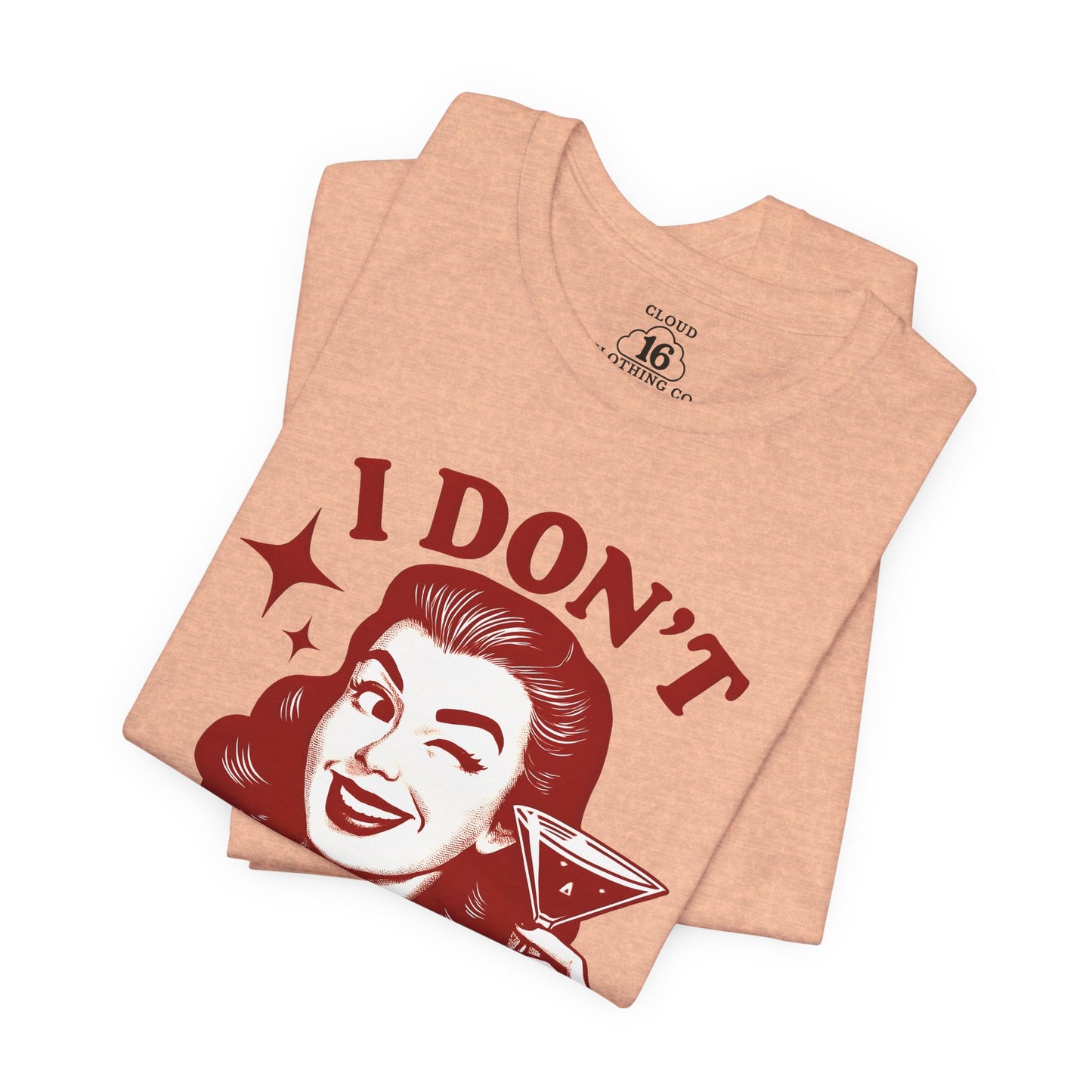 I Don't Care Retro Graphic Tee - Sassy Statement Shirt for Women & Men