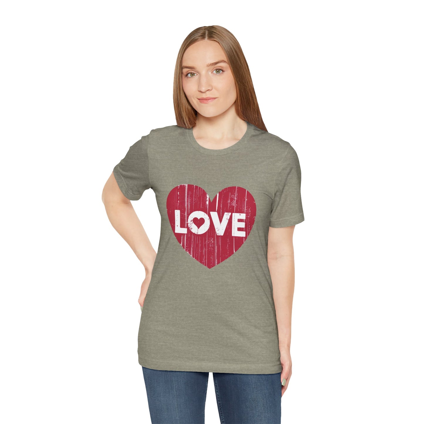 Love T-Shirt - Vintage Distressed Heart Graphic Tee