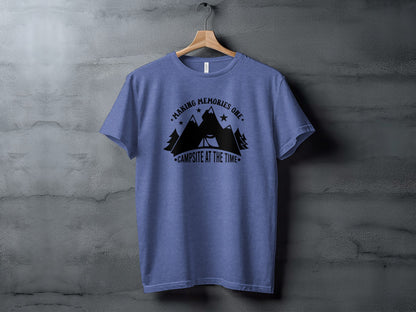 Making Memories One Campsite at the Time Graphic T-Shirt T-Shirt - Outdoor & Adventure Collection - Mile Marker 16 Gear by Cloud 16 Clothing Co.