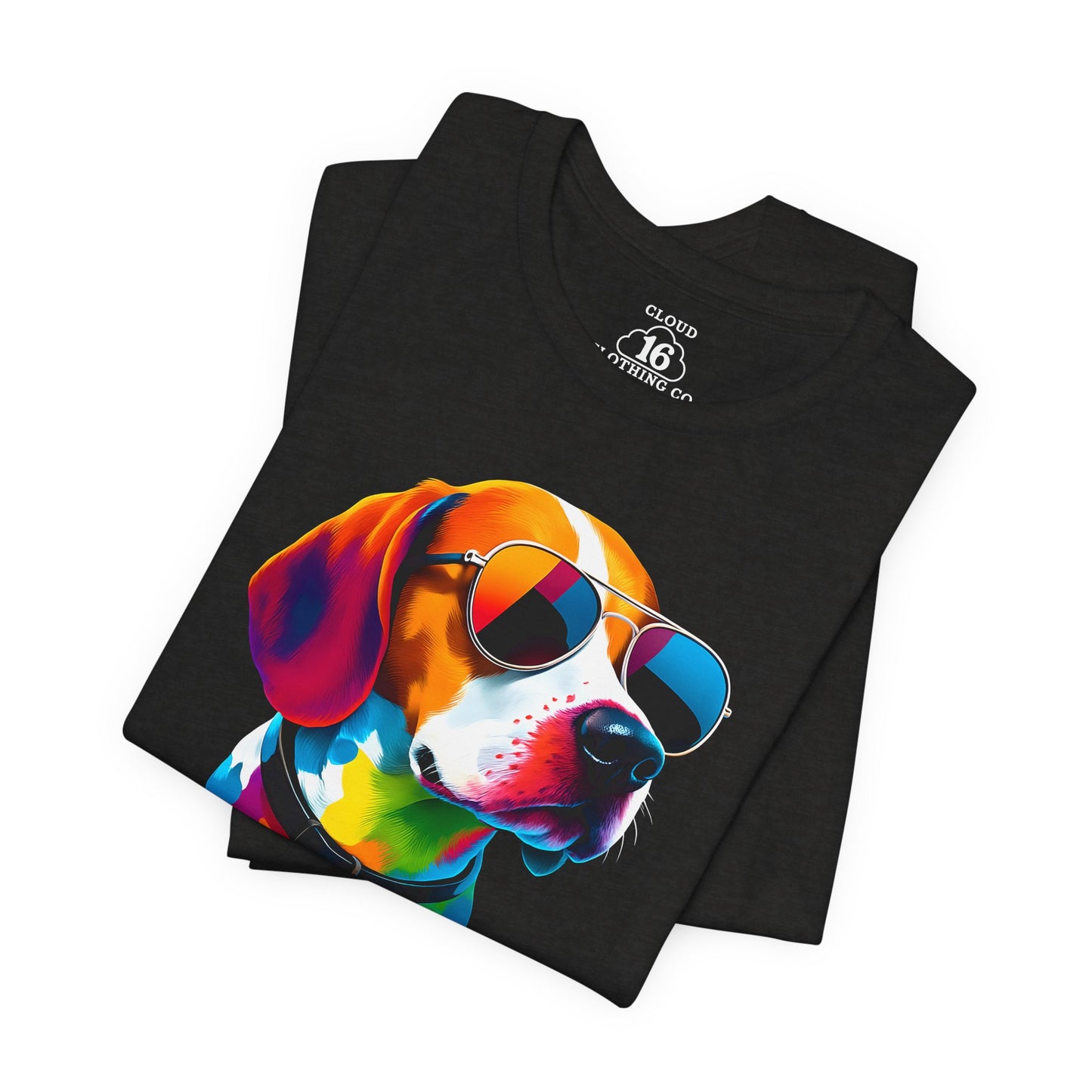 Vibrant Dog Portrait T-Shirt - Unisex Pet Lover Gift | Cool Summer Graphic Tee