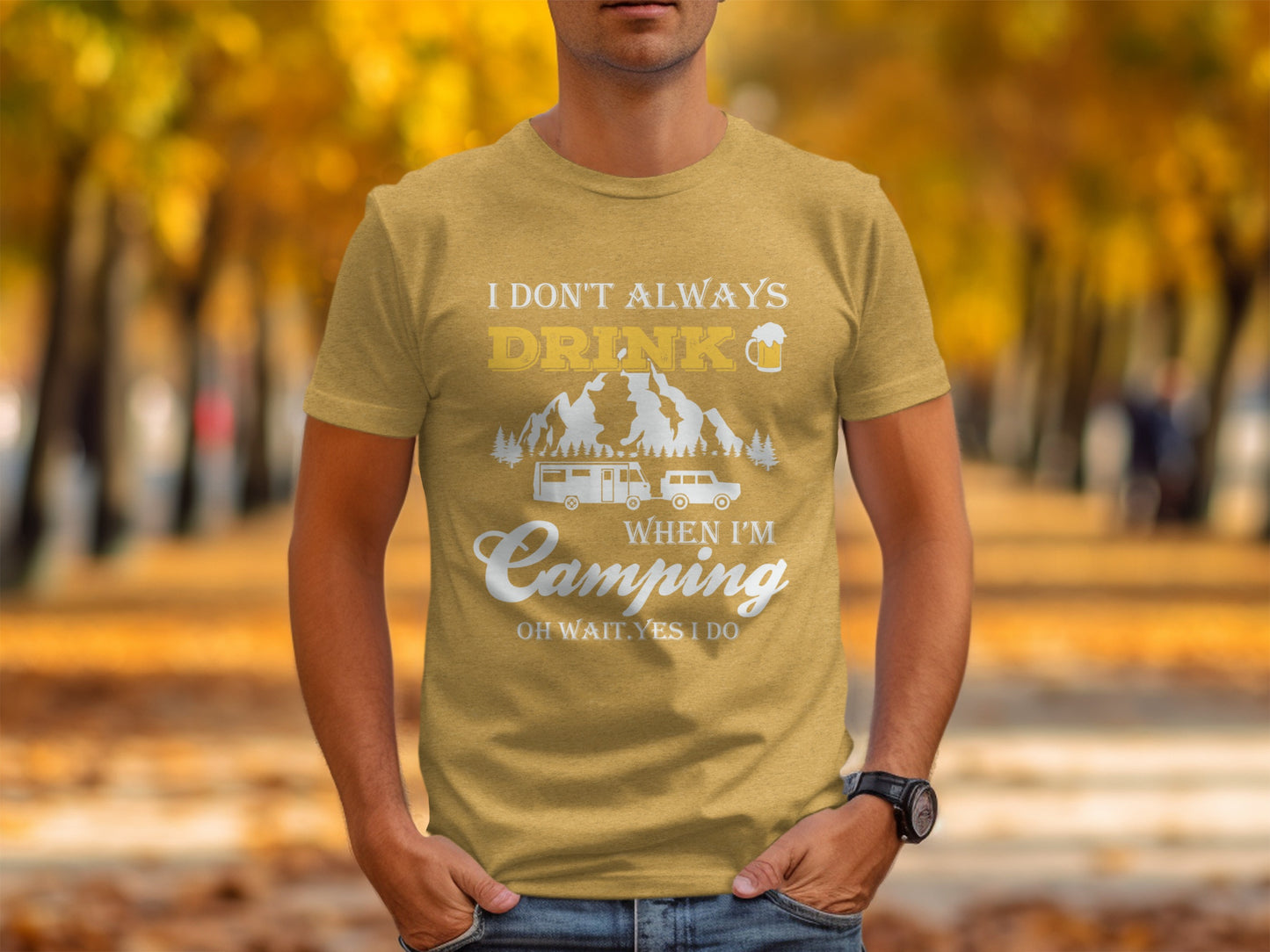 Camping Trip Funny Drinking Quote Graphic Adventure T-Shirt T-Shirt - Outdoor & Adventure Collection - Mile Marker 16 Gear by Cloud 16 Clothing Co.