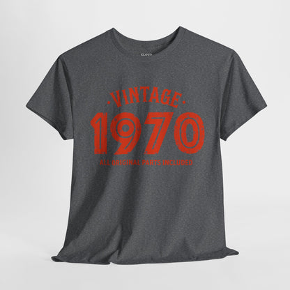 Vintage 1970 T-Shirt - Premium Unisex Heavy Cotton Retro Tee