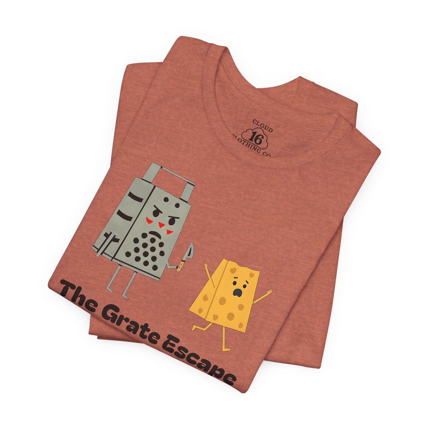 The Grate Escape - Funny Cheese Pun T-Shirt for Food Lovers