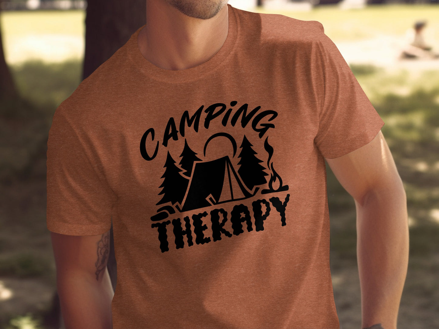 Camping Therapy Nature Adventure Outdoor Camping T-Shirt T-Shirt - Outdoor & Adventure Collection - Mile Marker 16 Gear by Cloud 16 Clothing Co.