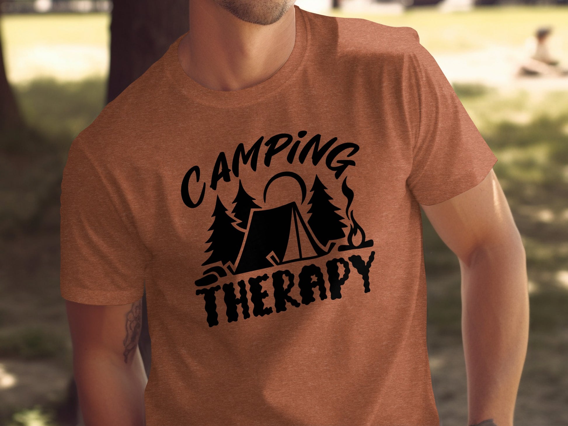 Camping Therapy Nature Adventure Outdoor Camping T-Shirt T-Shirt - Outdoor & Adventure Collection - Mile Marker 16 Gear by Cloud 16 Clothing Co.