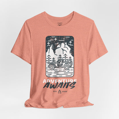 Adventure Awaits Unisex T-Shirt - Premium Outdoor Travel Tee for Explorers