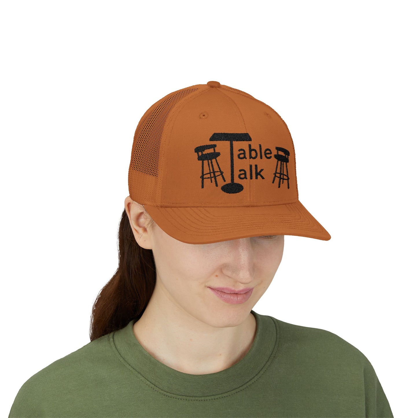 Table Talk Logo Embroidered Snapback Trucker Cap