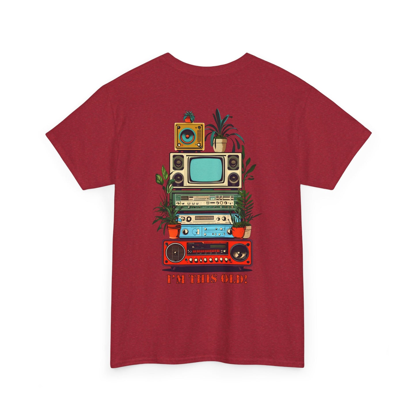 Retro Vibes Unisex Heavy Cotton Tee - Vintage 90s Style Music Lover T-Shirt