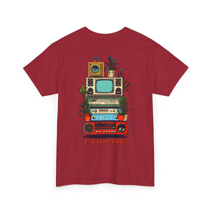 Retro Vibes Unisex Heavy Cotton Tee - Vintage 90s Style Music Lover T-Shirt