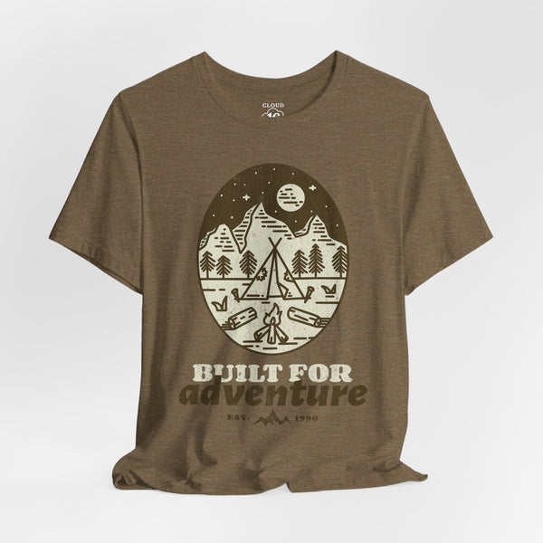 Built For Adventure Unisex Tee - Outdoor Hiking Camping Shirt