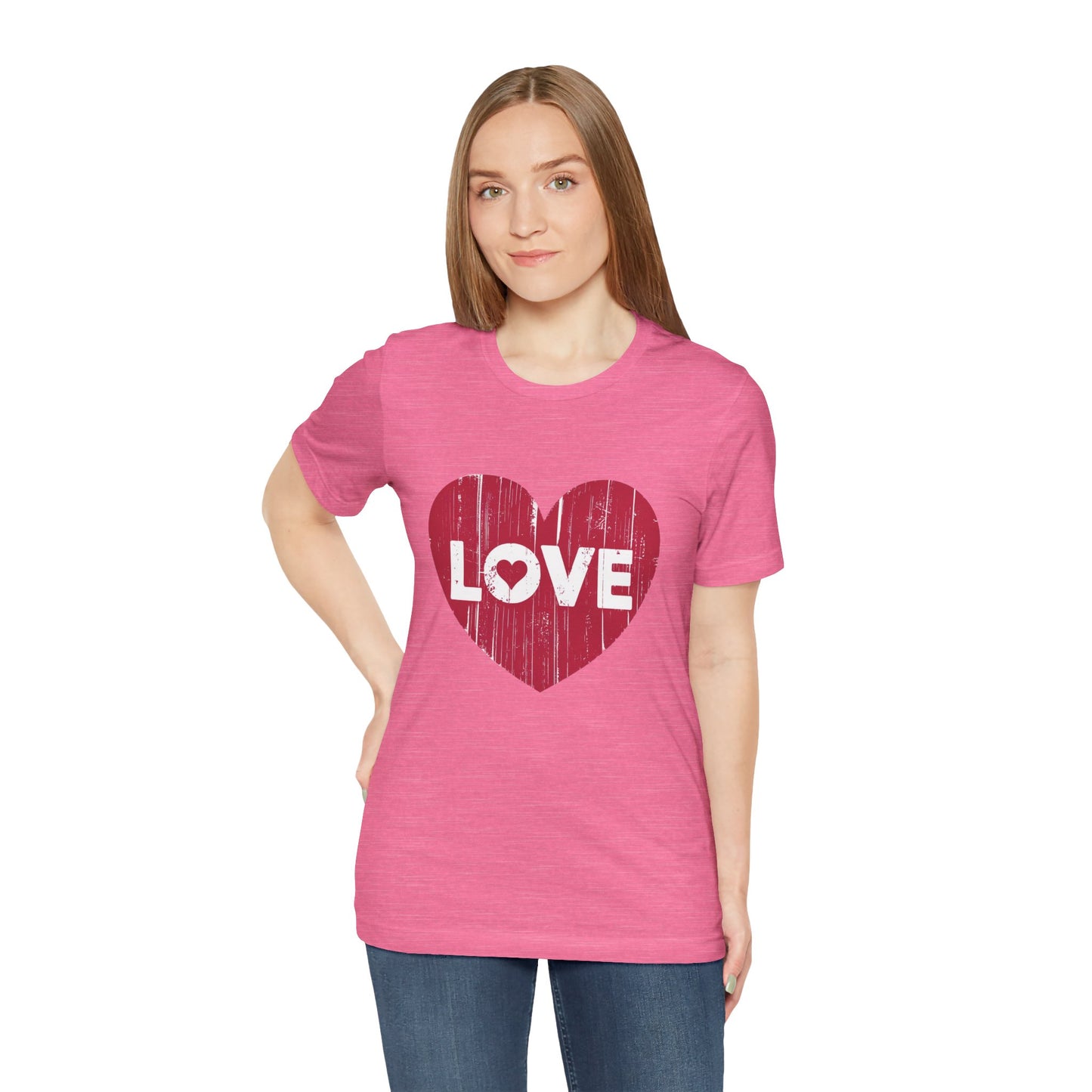 Love T-Shirt - Vintage Distressed Heart Graphic Tee