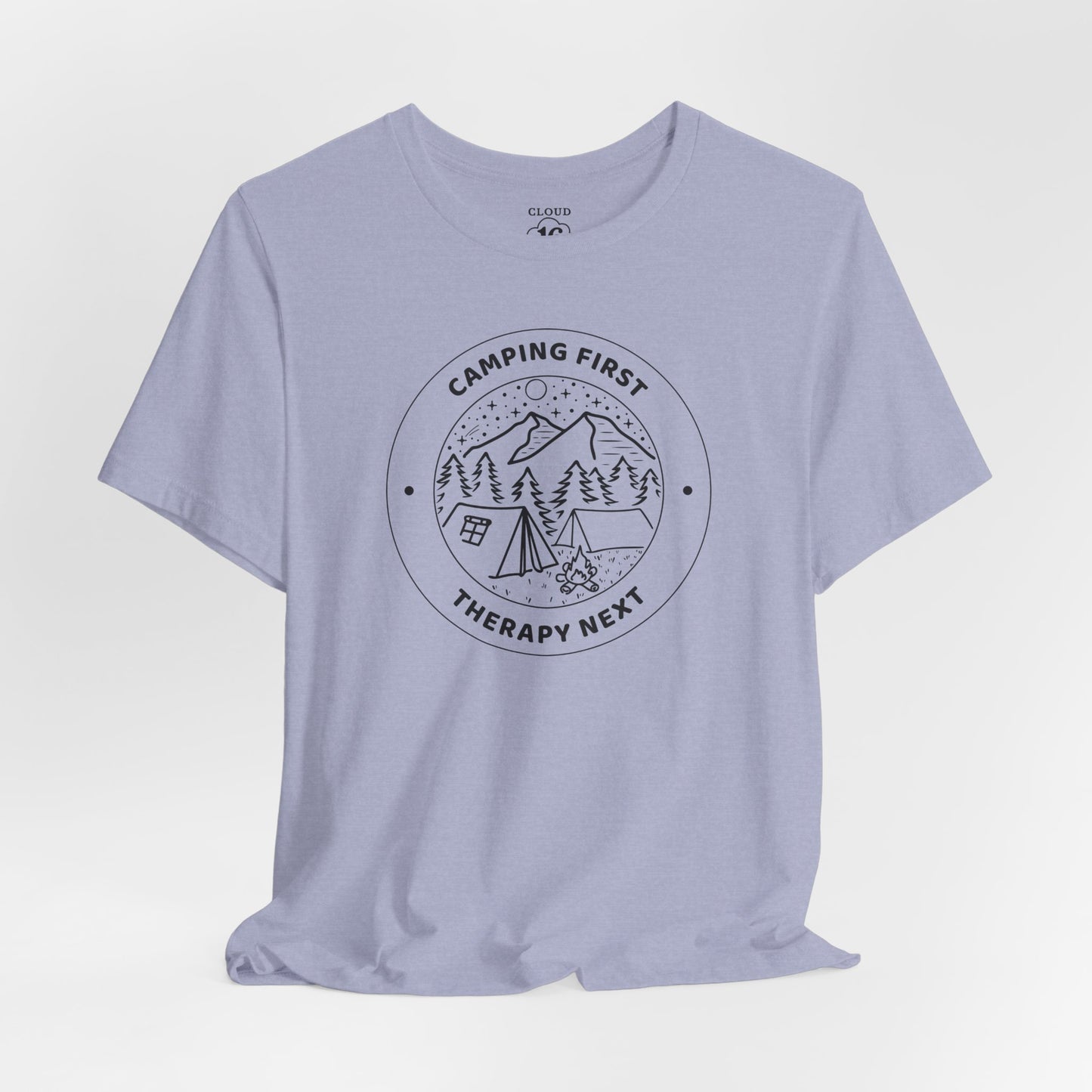 Camping Therapy Unisex T-Shirt - Nature Lover Gift for Outdoor Adventures