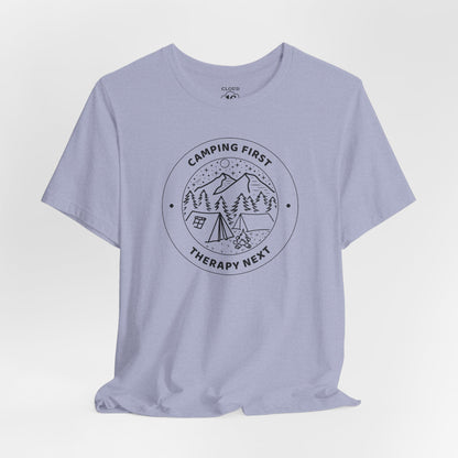 Camping Therapy Unisex T-Shirt - Nature Lover Gift for Outdoor Adventures