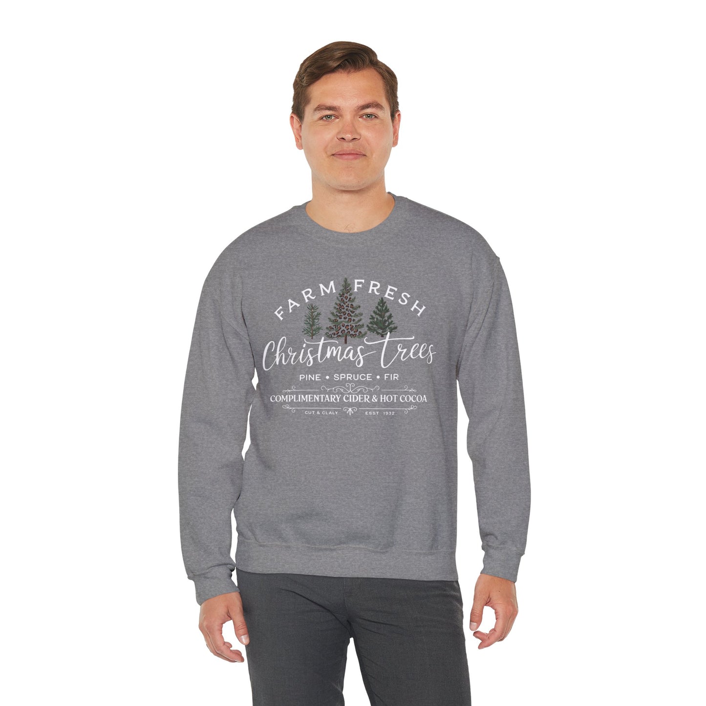 Farm Fresh Christmas Trees Crewneck Sweatshirt