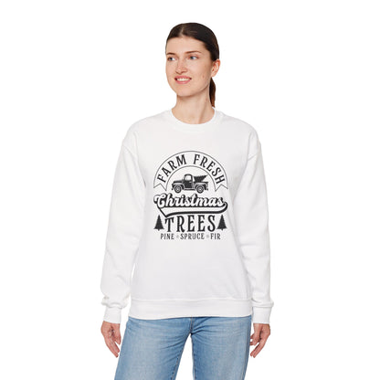 Farm Fresh Christmas Trees Sweatshirt - Festive Holiday Crewneck