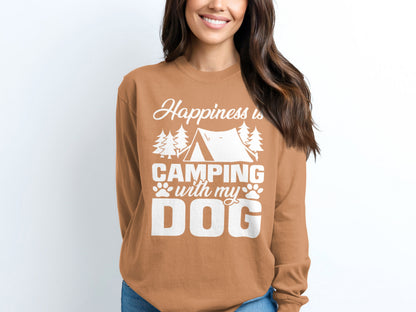 Happiness is Camping with My Dog sweatshirt