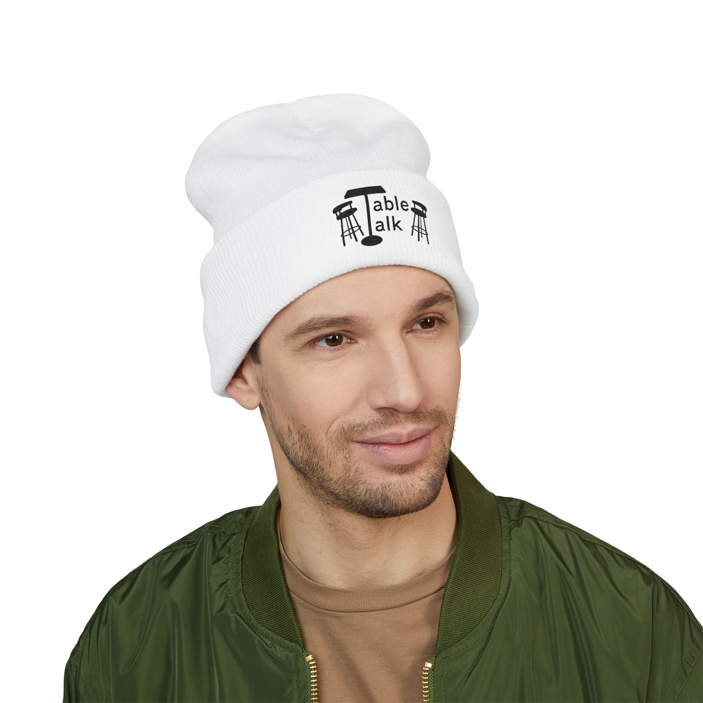 Table Talk Logo Embroidered Cuffed Beanie