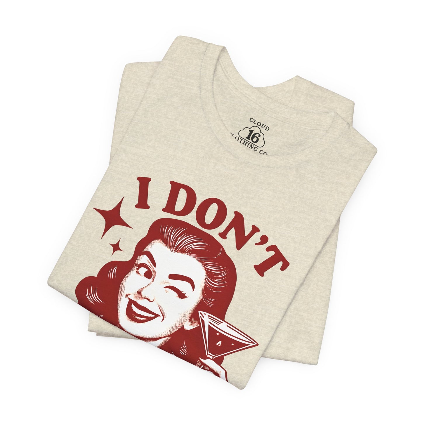 I Don't Care Retro Graphic Tee - Sassy Statement Shirt for Women & Men