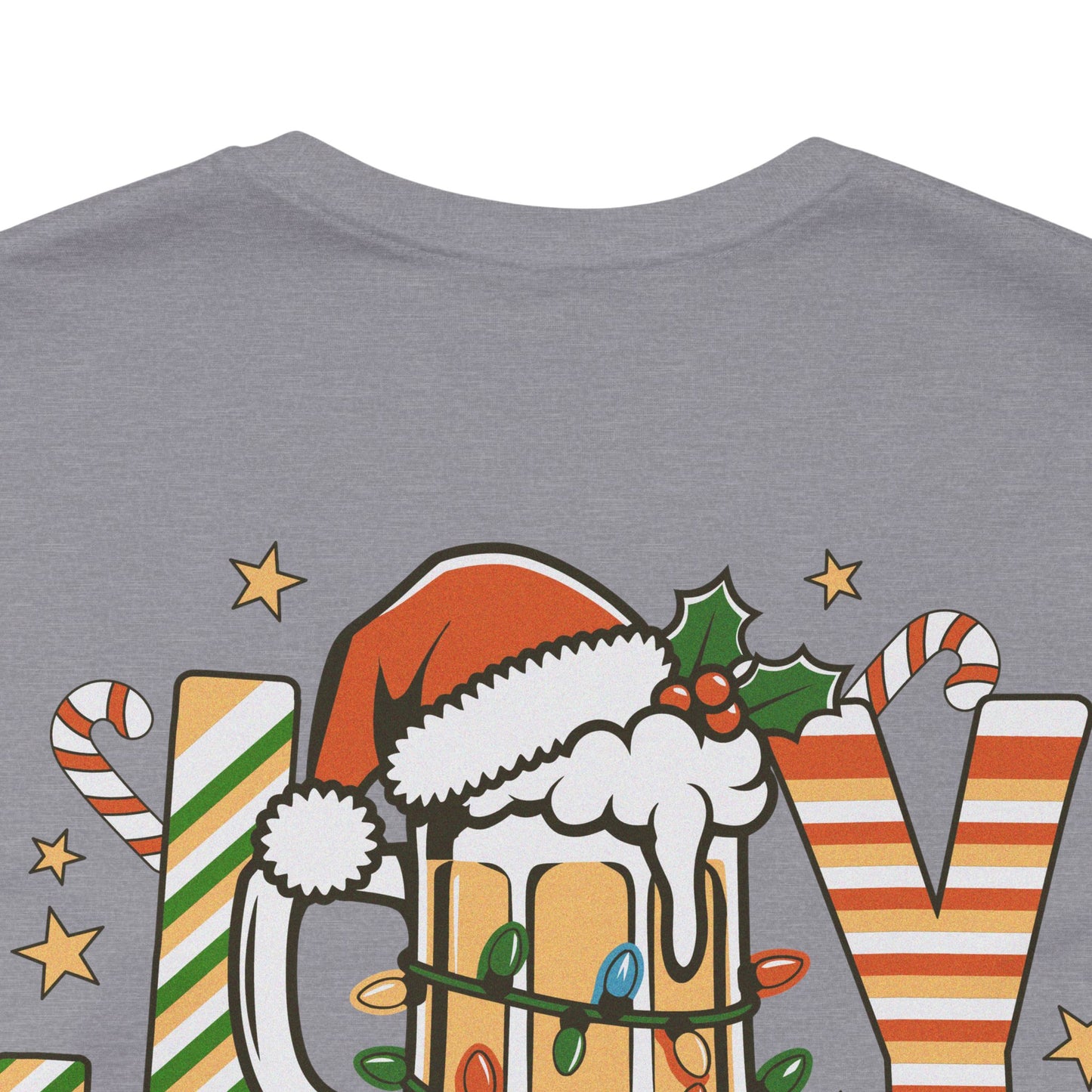 Scrappy Malone's Bar Christmas Tee — "Joy" Beer Mug Holiday Shirt