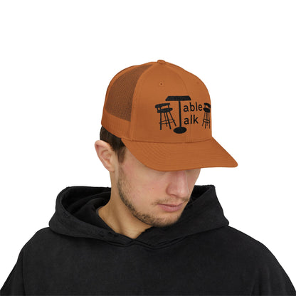 Table Talk Logo Embroidered Snapback Trucker Cap