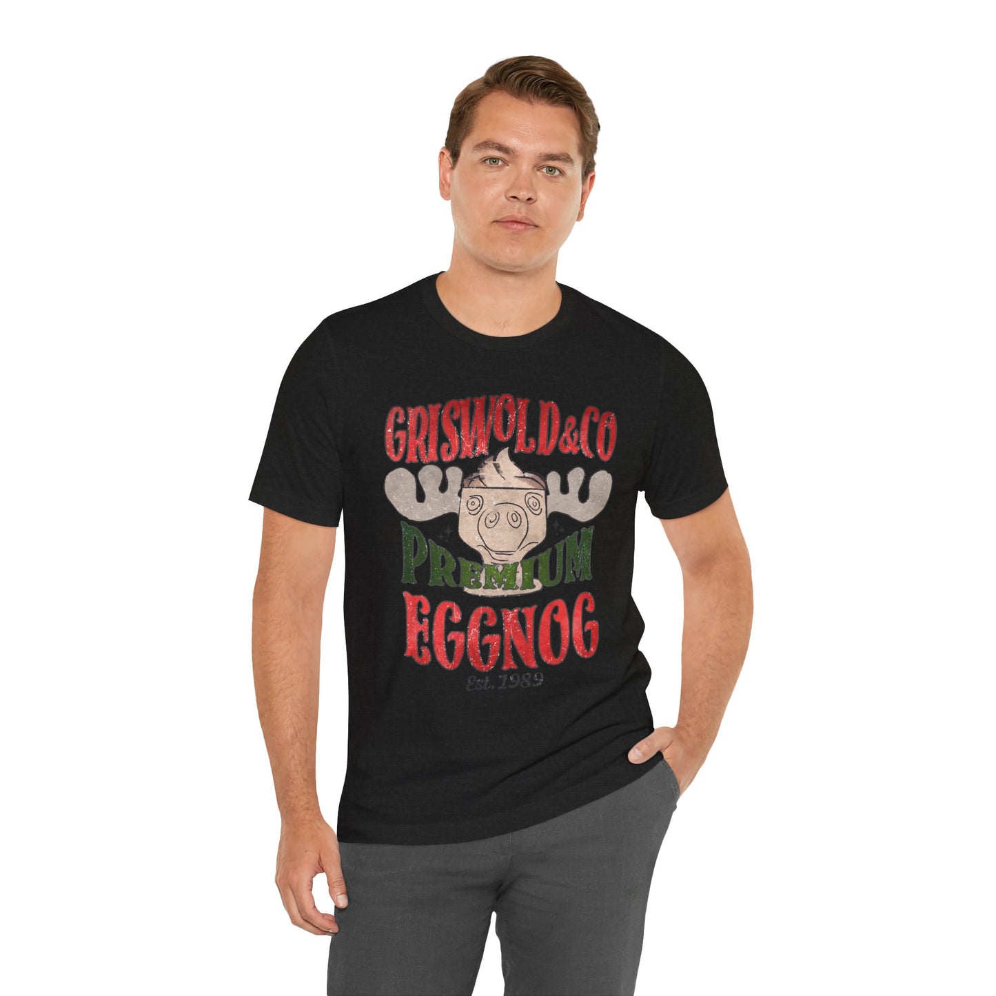 Griswold & Co. Premium Eggnog Christmas T-Shirt - Vintage Holiday Graphic Tee