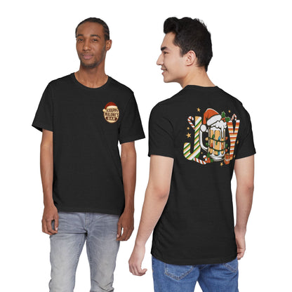 Scrappy Malone's Bar Christmas Tee — "Joy" Beer Mug Holiday Shirt