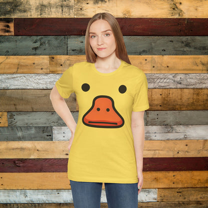 Quirky Duck Face T-Shirt - Funny Animal Graphic Tee for Duck Lovers