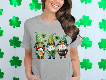 St. Patrick's Day Gnomes with Shamrocks T-Shirt
