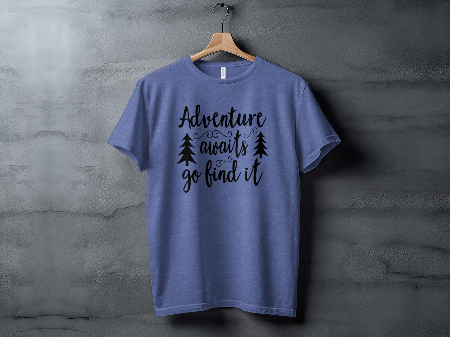 Adventure Awaits Go Find It Design With Trees T-Shirt T-Shirt - Outdoor & Adventure Collection - Mile Marker 16 Gear by Cloud 16 Clothing Co.